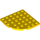 LEGO Gelb Platte 6 x 6 Runden Ecke (6003)