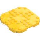 LEGO Yellow Plate 8 x 8 x 0.7 with Rounded Corners (66790)