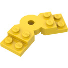 LEGO Jaune assiette Rotated 45° (79846)