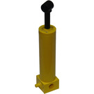 LEGO Yellow Pneumatic Cylinder Old 64mm with Black Piston (6 Studs Long)