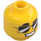 LEGO Yellow Police Officer Duke DeTain Minifigure Head (Recessed Solid Stud) (3626 / 59120)