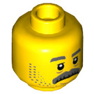 LEGO Geel Politie Officer Minifigure Hoofd (Verzonken Solid Stud) (3626 / 66114)