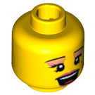 LEGO Geel Pop Star Hoofd (Veiligheids Stud) (15011 / 92175)