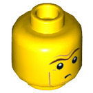 LEGO Yellow President Business Minifigure Head (Recessed Solid Stud) (20725)