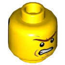 LEGO Yellow President Business Minifigure Head (Recessed Solid Stud) (3626 / 16138)
