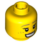 LEGO Yellow Pretzel Girl Head (Recessed Solid Stud) (3626 / 14611)