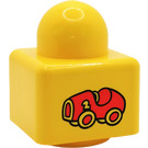 LEGO Jaune Primo Brique 1 x 1 avec Auto (31000)