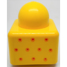 LEGO Gelb Primo Backstein 1 x 1 mit Colored Dots (31000)