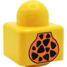 LEGO Jaune Primo Brique 1 x 1 avec Giraffe Torse / Palm Arbre Trunk (31000)