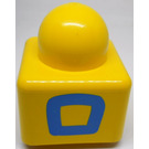 LEGO Gelb Primo Backstein 1 x 1 mit Platz Outline (31000)