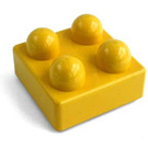 LEGO Jaune Primo Brique 2 x 2 x 1 (31148)