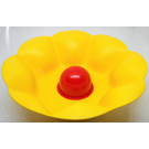 LEGO Yellow Primo Plant Waterlily 3 x 3 with 8 Rubber Petals and Red Center Stud