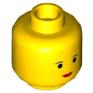 LEGO Geel Princess Leia Hoofd (Verzonken Solid Stud) (50370 / 50941)