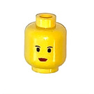 LEGO Geel Princess Leia Hoofd (Veiligheids Stud) (50370 / 50941)