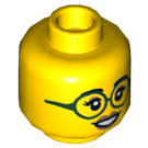 LEGO Yellow Programmer Minifigure Head (Recessed Solid Stud) (3626 / 61964)