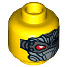LEGO Gelb Psyclone mit Parachute Rucksack und Attachments Minifigure Kopf (Einbau-Vollbolzen) (3626 / 18299)