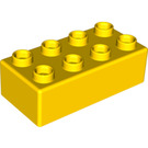 LEGO Żółty Quatro Cegła 2 x 4 (48201)