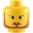 LEGO Žlutá Qui-Gon Jinn Hlava (Bezpečnostní cvoček) (3626 / 83800)