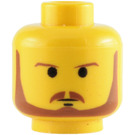 LEGO Geel Qui-Gon Jinn Hoofd (Veiligheids Stud) (3626 / 83800)