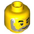 LEGO Gelb Rafter im Dark rot Jacket Minifigure Kopf (Einbau-Vollbolzen) (3626 / 38319)