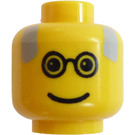 LEGO Geel Railway Employee 6 Hoofd (Veiligheids Stud) (3626)
