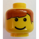 LEGO Yellow Railway Employee 7 Head (Safety Stud) (3626)