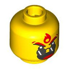 LEGO Yellow Red Son Minifigure Head (Safety Stud) (3274 / 105630)
