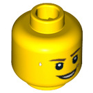 LEGO Gelb Relay Runner Kopf (Sicherheitsbolzen) (3626 / 12574)
