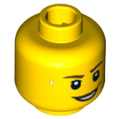 LEGO Yellow Relay Runner Head (Safety Stud) (3626 / 12574)