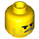 LEGO Giallo Rex Dangervest Minifigure Testa (Perno solido incassato) (3626 / 44372)