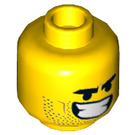 LEGO Geel Rex Dangervest Minifigure Hoofd (Verzonken Solid Stud) (3626 / 47672)