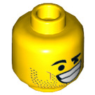 LEGO Gelb Rex Dangervest Minifigure Kopf (Einbau-Vollbolzen) (3626 / 57479)