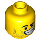 LEGO Yellow Rex Dangervest Minifigure Head (Recessed Solid Stud) (3626 / 57479)