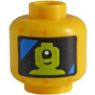 LEGO Yellow Robot Head with Alien Pilot (Safety Stud) (3274)