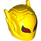 LEGO Yellow Robot Helmet with Ear Antennas with Firefly Red Eyes (45846 / 46534)