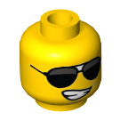 LEGO Gelb Rockstar Minifigure Kopf (Einbau-Vollbolzen) (3626 / 18195)