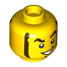 LEGO Geel Raket Racer Minifigure Hoofd (Verzonken Solid Stud) (3626 / 102391)