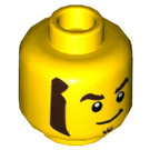 LEGO Gelb Rakete Racer Minifigure Kopf (Einbau-Vollbolzen) (3626 / 77790)