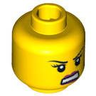 LEGO Yellow Roller Derby Girl Head (Safety Stud) (3626 / 11484)