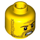 LEGO Yellow Roman Commander Head (Safety Stud) (3626 / 13489)