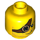 LEGO Gelb Ronin Minifigure Kopf (Einbau-Vollbolzen) (3626 / 21453)