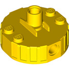 LEGO Yellow Round Brick 4 x 4 x 2 with Magnet (65209)