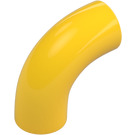 LEGO Amarillo Circular Ladrillo Elbow 90 Degree Bend (25214)