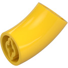 LEGO Yellow Round Brick with Elbow (Shorter) (1986 / 65473)