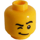 LEGO Gelb Seemann Kopf winking (Vertiefte feste Noppen) (3274)