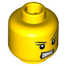 LEGO Gelb Samurai X Kopf (Einbau-Vollbolzen) (13620 / 70542)