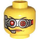 LEGO Yellow Samurai X Head (Recessed Solid Stud) (3626)