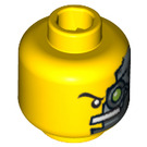 LEGO Geel Saw Fist Hoofd (Veiligheids Stud) (3626 / 63194)