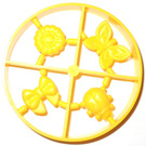 LEGO Yellow Scala Accessories Sprue with Bow, Flower, Butterfly and Beetle
