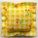 LEGO Yellow Scala Cloth Pillow Small with Checks and Cherries